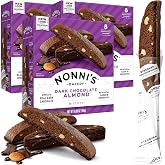 Nonni's Dark Chocolate Almond Biscotti Italian Cookies - 3 Boxes Dark Chocolate Cookies - Biscotti Individually Wrapped Cookies - Italian Biscotti Cookies w/Bittersweet Chocolate &amp; Almonds - 6.88 oz