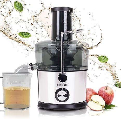 Duronic Je7c Zentrifugaler Entsafter Fur Obst Und Gemuse Elektrisch Entsafter Juicer Edelstahl Grosse Einfulloffnung 2 Geschwindigkeiten 800 Watt Anti Tropf 1l Saftbehalter Bpa Frei Amazon De Kuche Haushalt