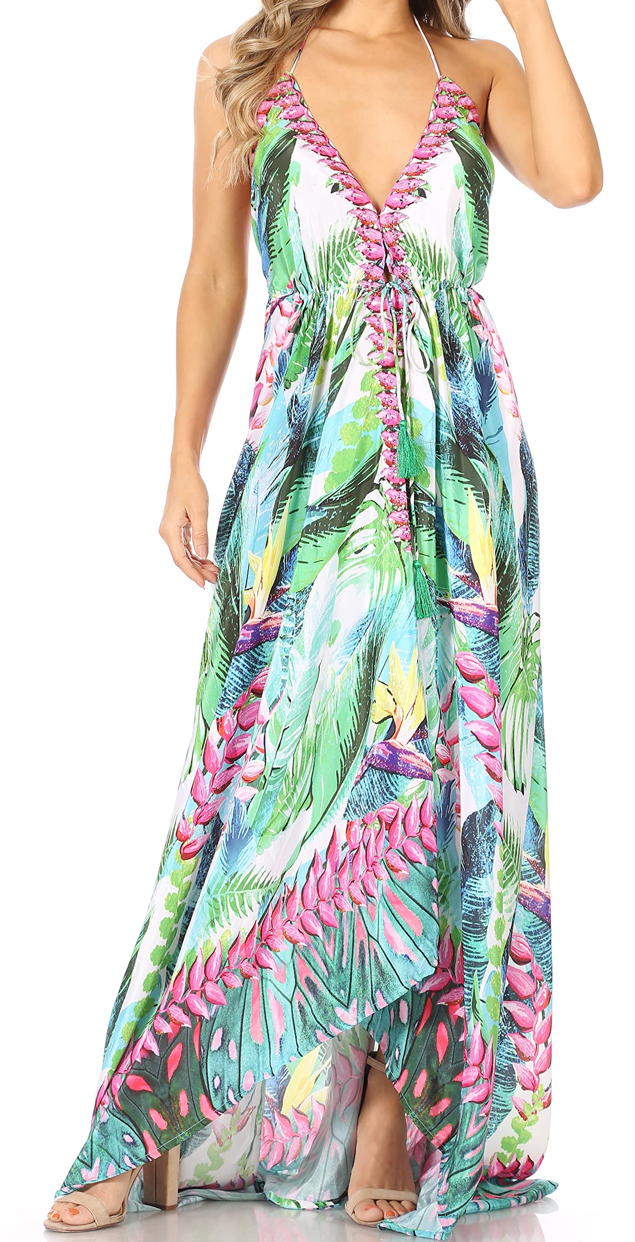 Sakkas 1817 - Lizi Womens Maxi High-low Halter
