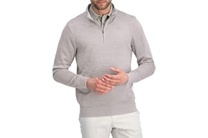 THREE SIXTY SIX Dry Fit Pullover Sweaters for Men - Quarter Zip Fleece Golf Jacket - Tailored Fit