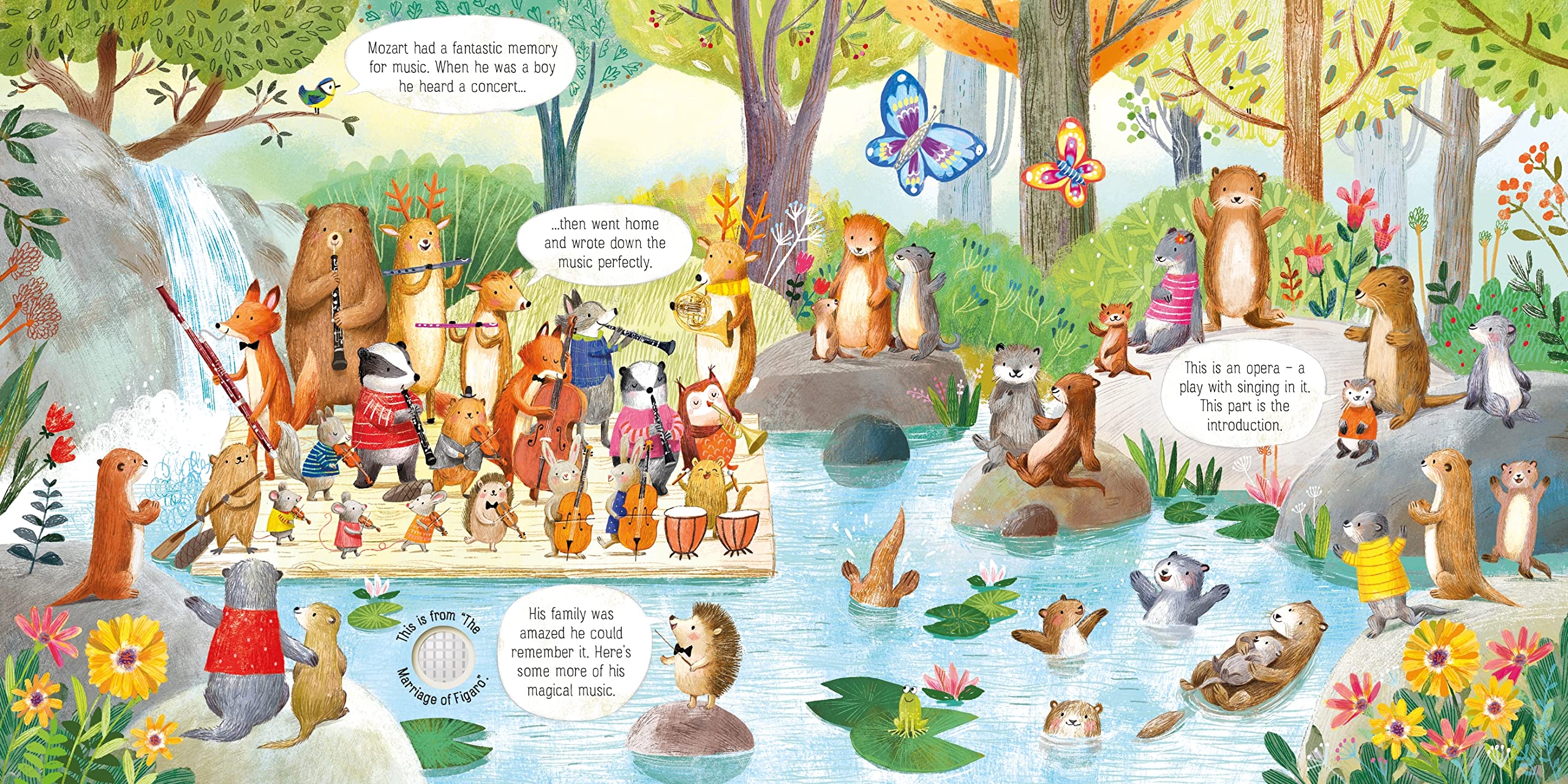Animal Orchestra Plays Mozart: A Magical Journey through a Forest Set to the Music of Mozart, Played by Animal Friends, and Includes Enchanting ... Sounds for Toddlers (Musical Books) Animal Orchestra Plays Mozart: A Magical Journey through a Forest Set to the Music of Mozart, Played by Animal Friends, and Includes Enchanting ... Sounds for Toddlers (Musical Books) Board book Paperback