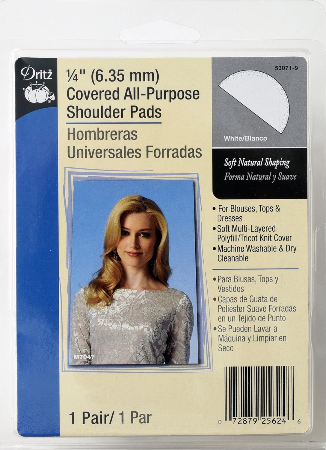 Dritz 53071-1 Shoulder Pads, Covered All-Purpose, 1/4", Black: Arts, Crafts & Sewing