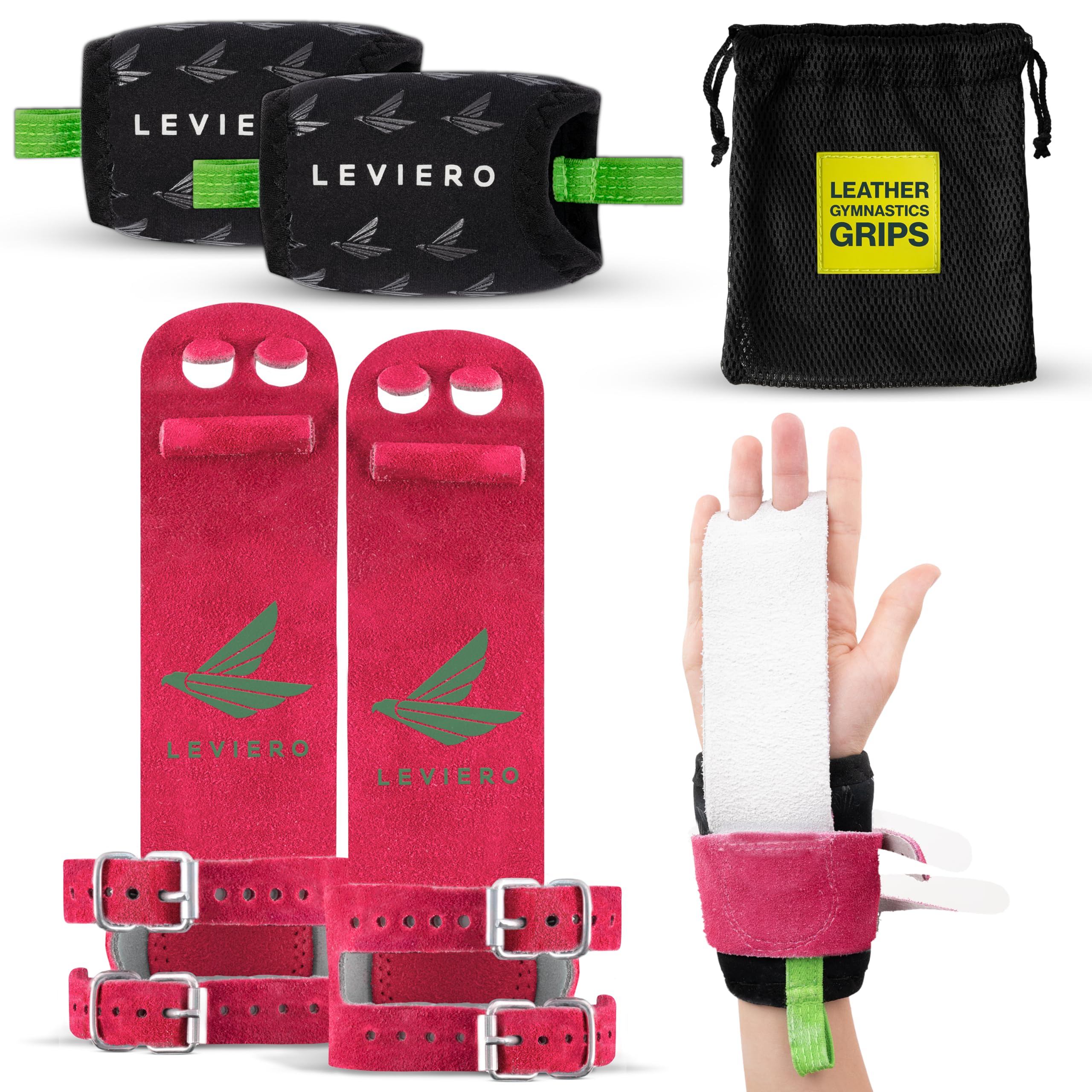 LEVIERO Gymnastics Grips Set, Grips for Gymnastics