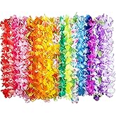 Joyin Toy 36 Counts Hawaiian Leis Bulk, Tropical Flower Lei Hawaiian Lei Beach Hawaii Luau Party Favors Decoration Birthday Party Supplies(3 Dozen)