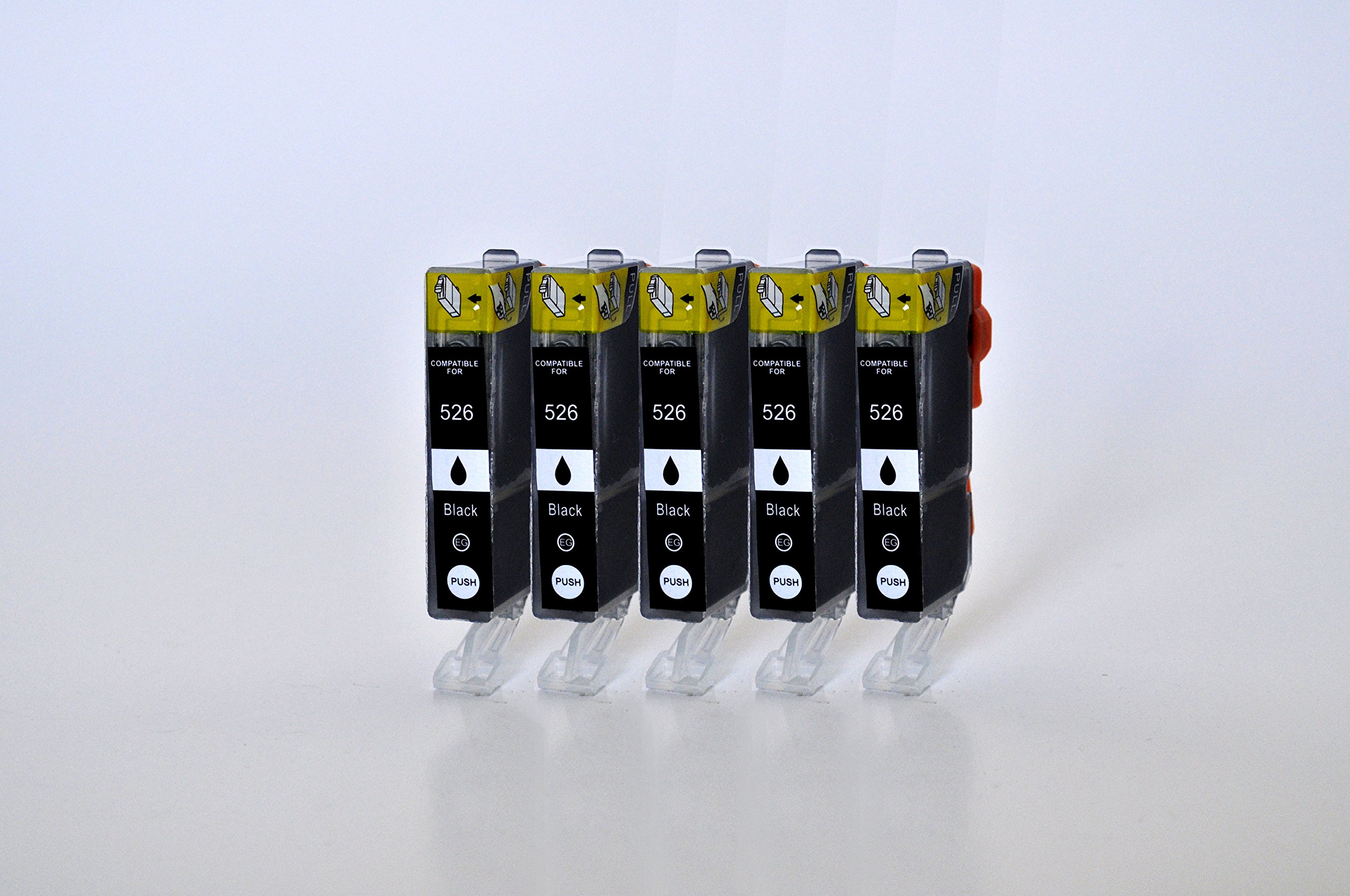 Printing Saver CLI-526 pack of 5 BLACK compatible ink cartridges for Pixma IP4820 IP4840 IP4850 IP4950 MG5120 MG5140 MG5150 MG5220 MG5240 MG5250 MG6120 MG6150 MG8120 MG8150 IX6520 IX6550 MX885