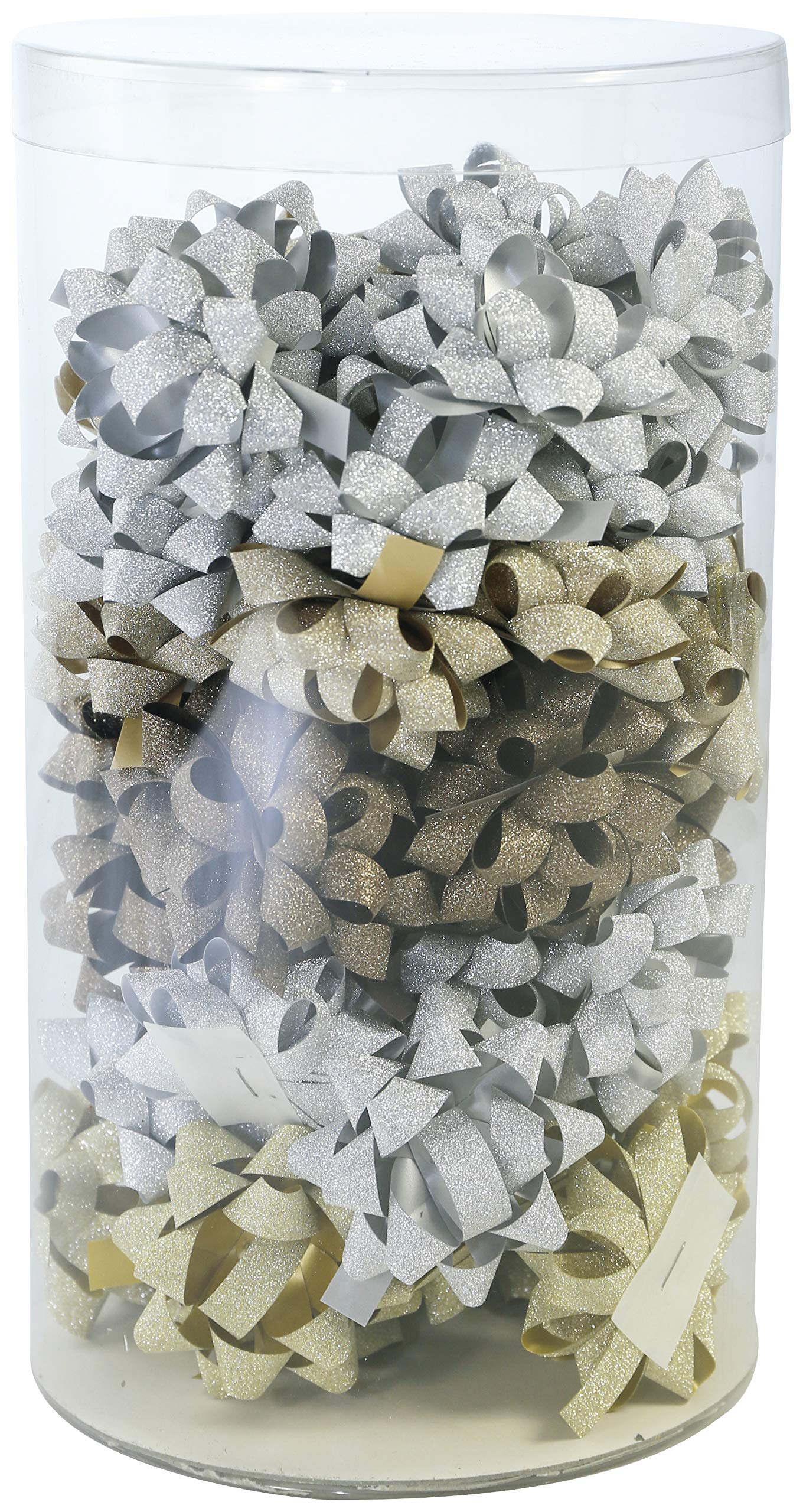 Clairefontaine 211394C - A Set of 50 Stars for Gift Wrapping - Diameter: 8 cm - Colours: Ast Glitters: Silver, Gold, Brown - Gift wrapping, Gift Decoration