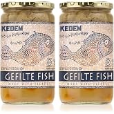 Kedem Tilapia Gefilte Fish 24oz (2 Pack), All Natural, Gluten Free, Kosher for Passover