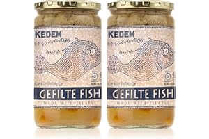 Kedem Tilapia Gefilte Fish 24oz (2 Pack), All Natural, Gluten Free, Kosher for Passover