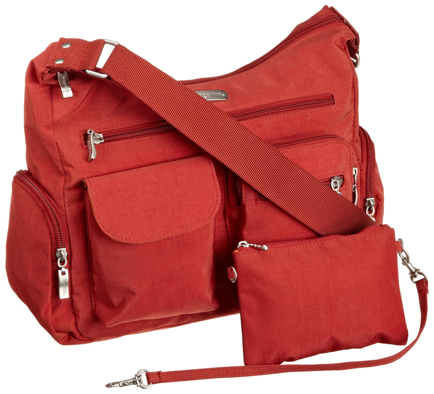 Baggallini Everywhere Messenger Bag, Red (Tomato) Amazon.co.uk Luggage