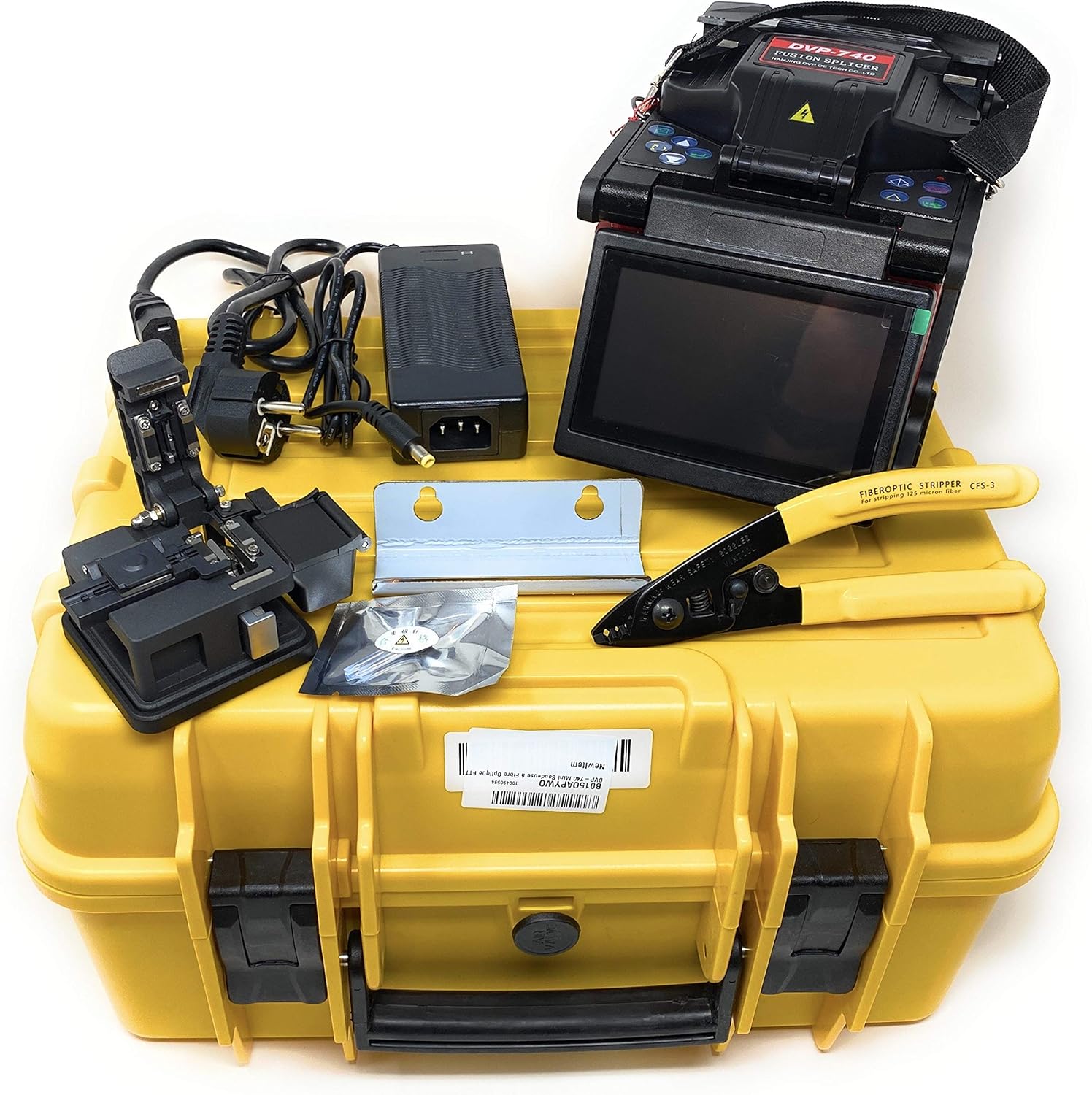 Empalmador de fusión de fibra óptica