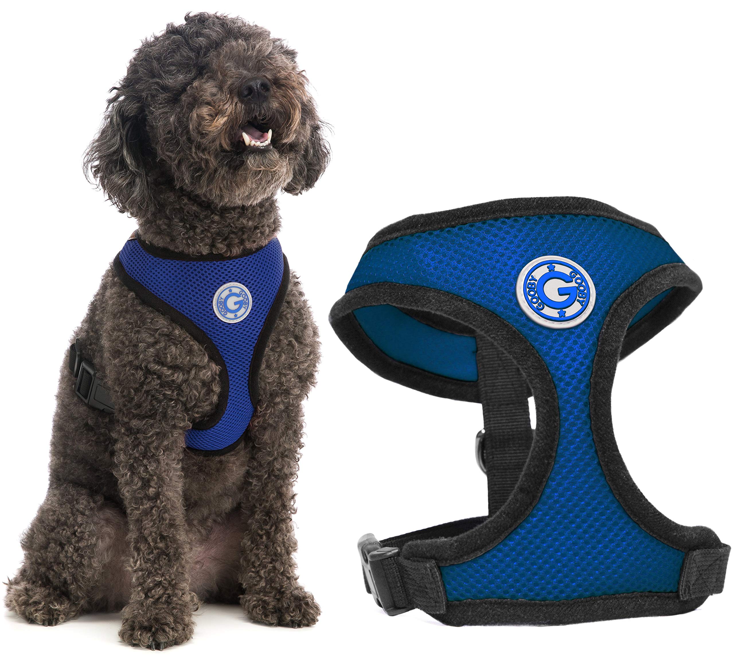 Gooby Dog Harness - Soft Mesh Head-in Small Dog Harness with Breathable Mesh - Perfect on The Go Mesh Harness for Small Dogs or Cat Harness for Indoor and Outdoor Use