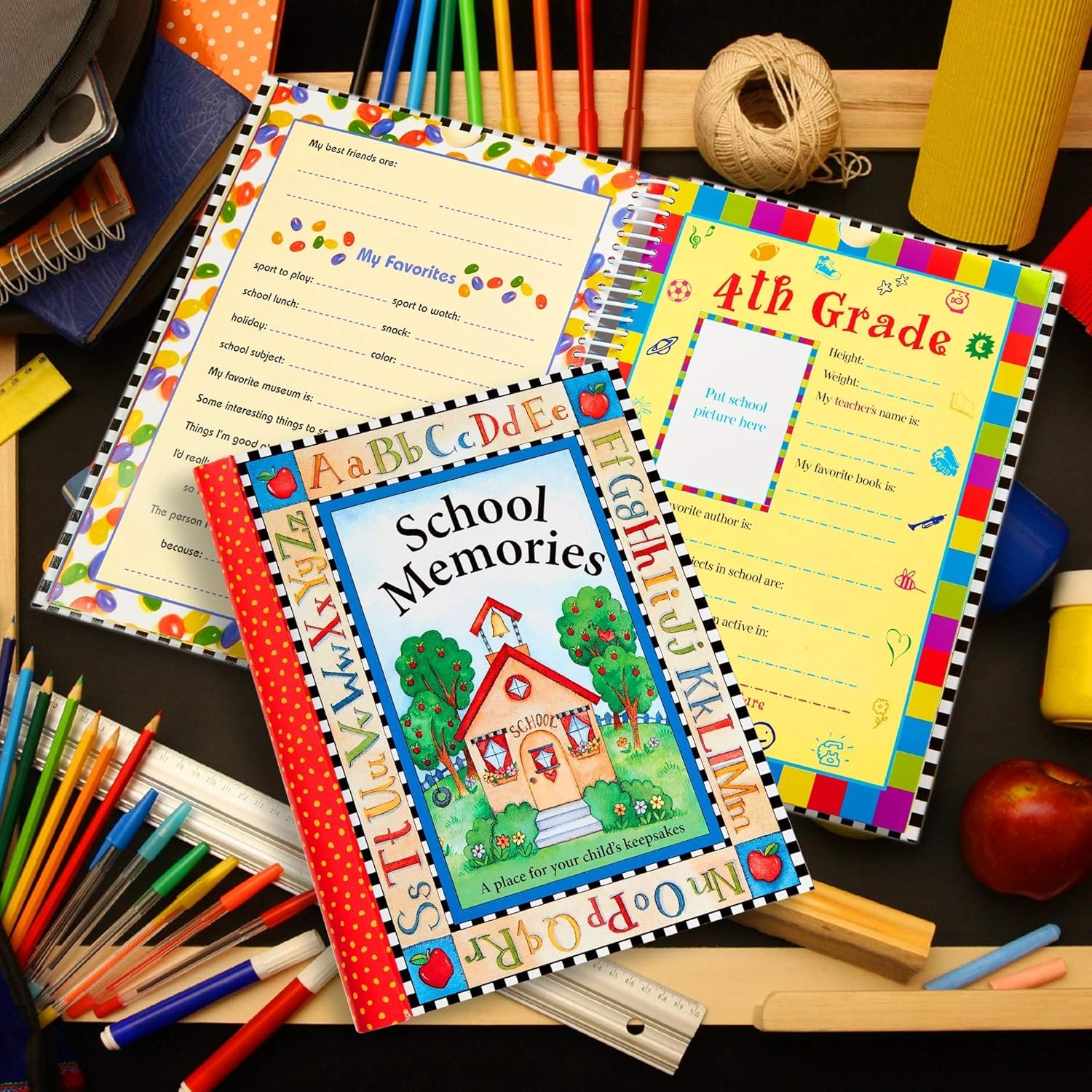 Deluxe School Memories Keepsake Photo Album Scrapbook from Preschool Through 12th Grade: Toys & Games