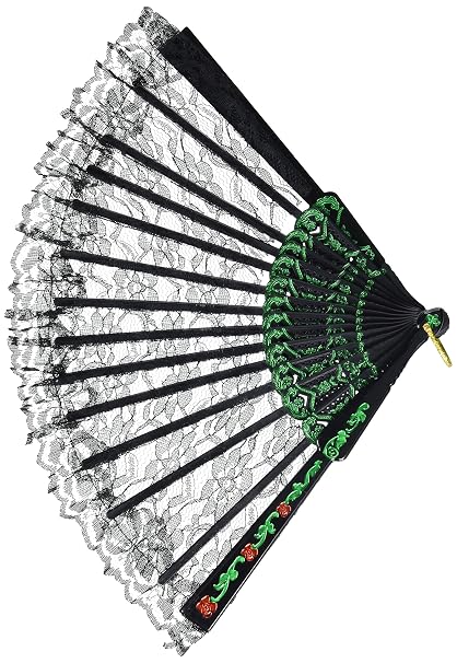 Fiesta Fan Black Lace Party Accessory 1 Count 1pkg - 