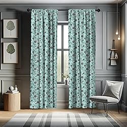 Lunarable Vintage Window Curtains, Nostalgic Flower