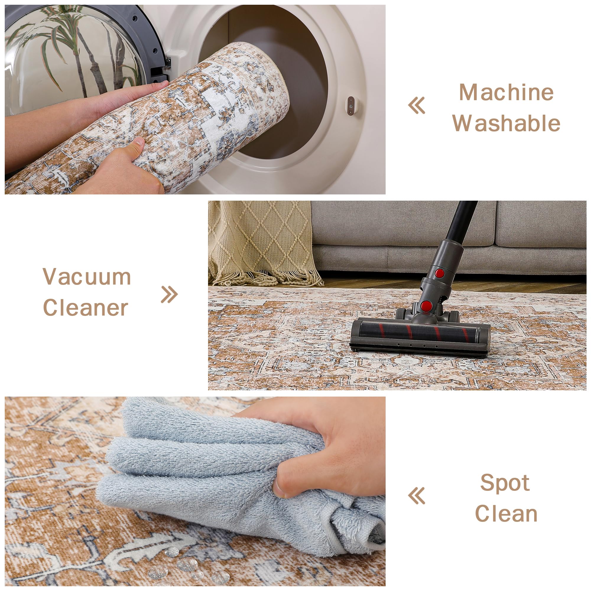 GENIMO Runner Rug 2x7 Machine Washable Runner, Non