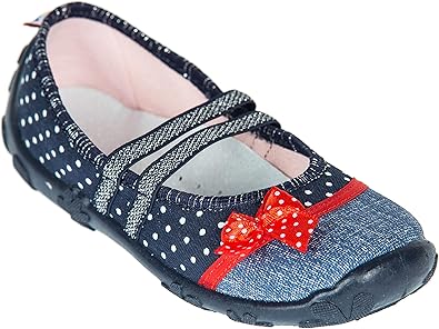 LEMIGO Mädchen Ballerinas - Süße Freizeitschuhe Aus Canvas Für Kinder