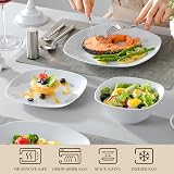 MALACASA Elisa 12-Piece Dinnerware Set for 4, Gray White Porcelain view 4