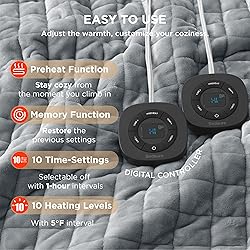 Bedsure Electric Blanket King Size - Dual Control