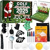 KreativeKraft Golf Advent Calendar 2025 for Men Adults Christmas Countdown Calendar 24 Mini Golf Surprises Socks Novelty Fun Gifts Dad Lovers