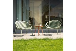 Werph Patio Furniture Set, 3 Pieces Outdoor Furniture with Bistro Table and Patio Chairs Set of 2，Outdoor Patio Set with Porch Chairs and Table,Deck Furniture Conversation Set for Garden Poolside