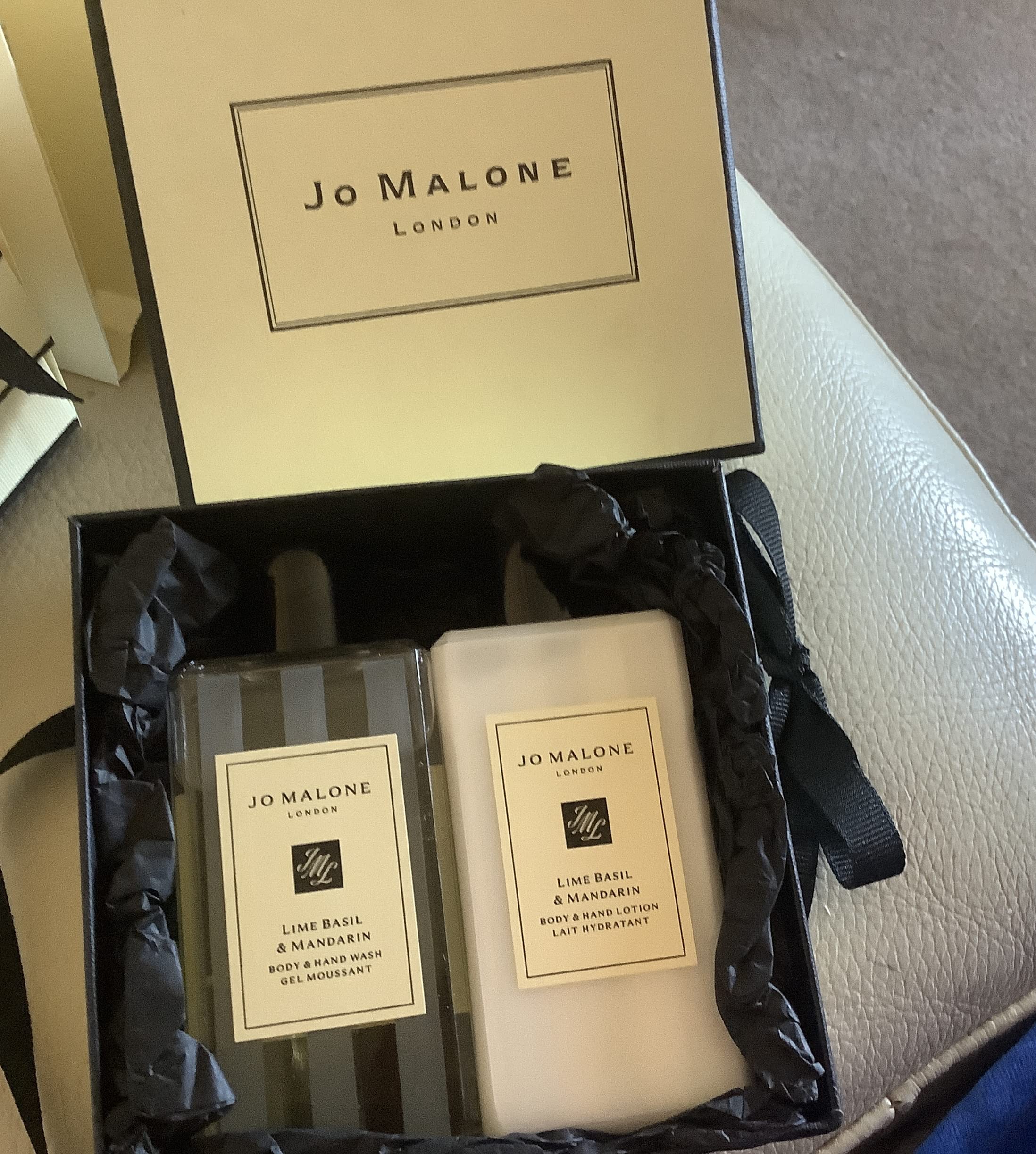 Jo Malone Lime Basil & Mandarin 100ml Body & Hand Wash & 100ml Body & Hand Lotion Gift Set