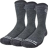 CloudLine Men’s and Women’s Merino Wool Hiking Socks - Cushioned, Warm, Anti-Blister, Moisture Wicking, Made in USA - 3 Pairs