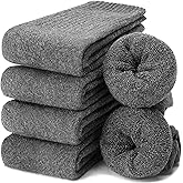 EBMORE Merino Wool Socks for Women Hiking Thermal Warm Winter Thick Boot Cozy Crew Comfy Work Socks for Ladies 5 Pairs