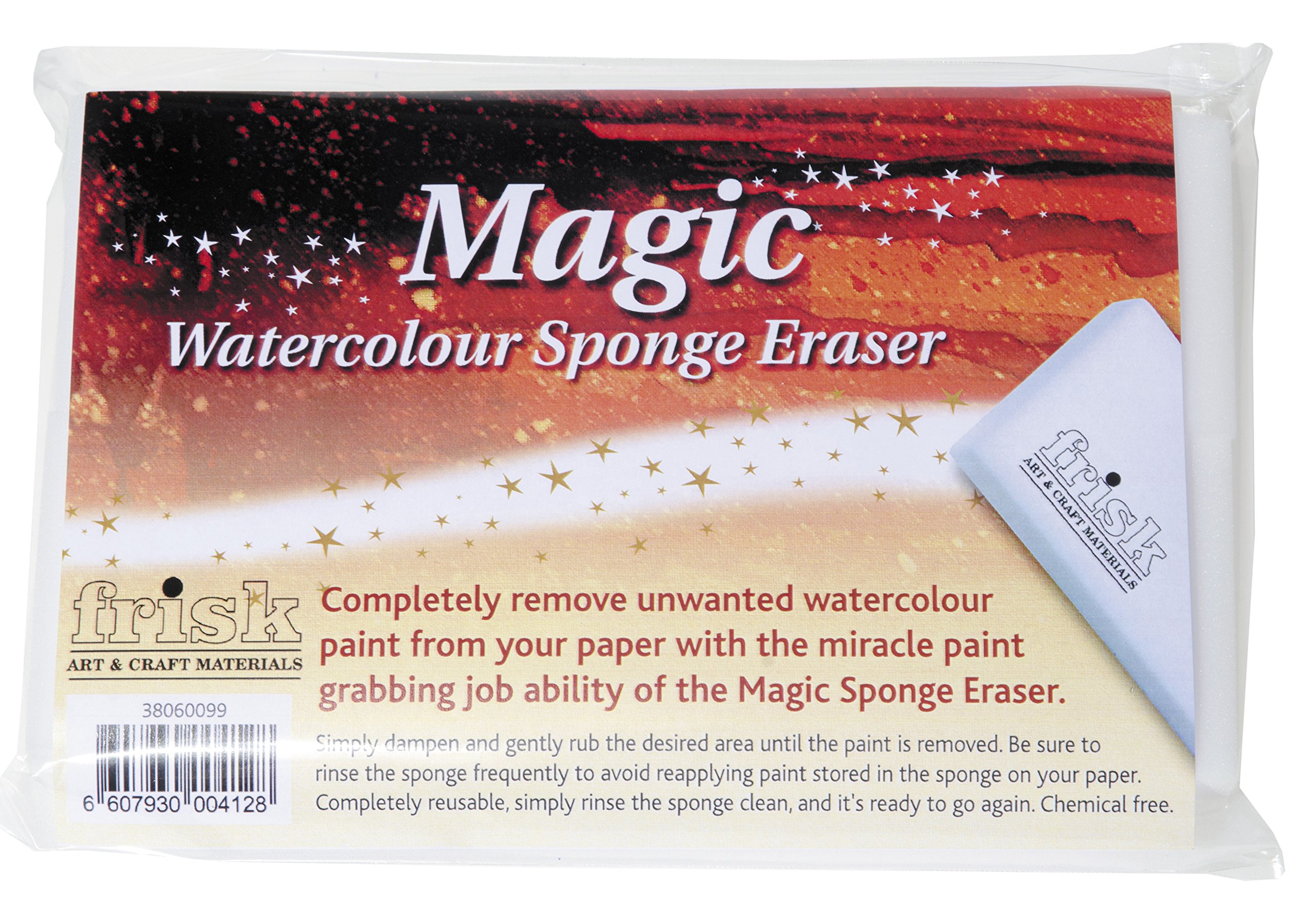 Frisk Magic Watercolour Sponge Erasers Pack of 4, White