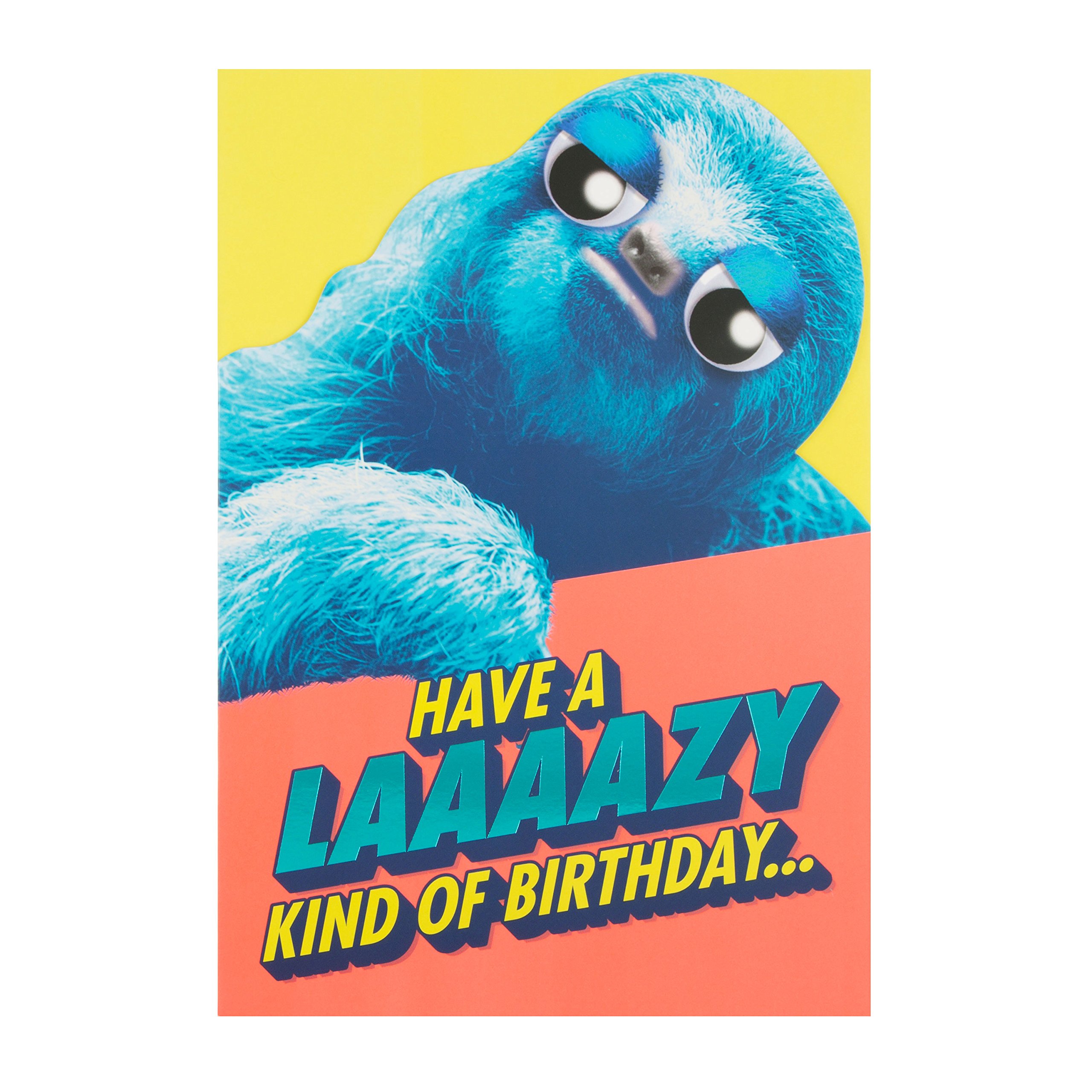 Hallmark 25488381 Funny Birthday Card "Laaaazy" - Medium
