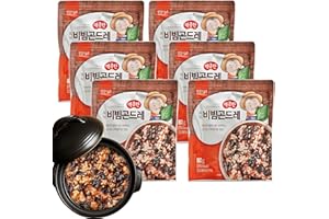 GE GANGWON EXPORT Spicy Bibim Korean Thistle (Gondre) - Ready to Eat Korean Bibimbap Vegetable Mix, Convenient Meal for Home, Office, Travel, Camping - No Cooking Needed, Authentic Korean Flavor, 80g x 6 Packs