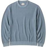 Huckberry Flint and Tinder Lightweight Garment Dyed Crewneck Sweater, Mens Pullover Sweatshirt