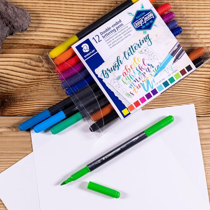 3004 Hand lettering doble punta – 12 colores, 1,0–6,0 mm