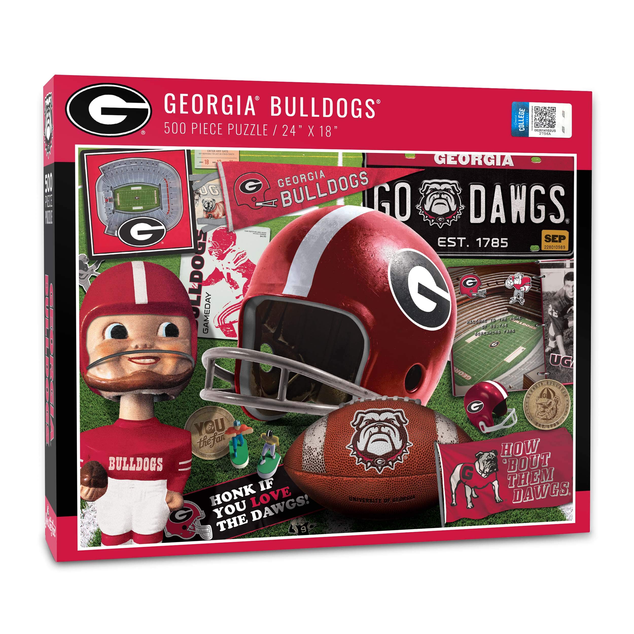YouTheFan NCAA Georgia Bulldogs Retro Series Puzzle