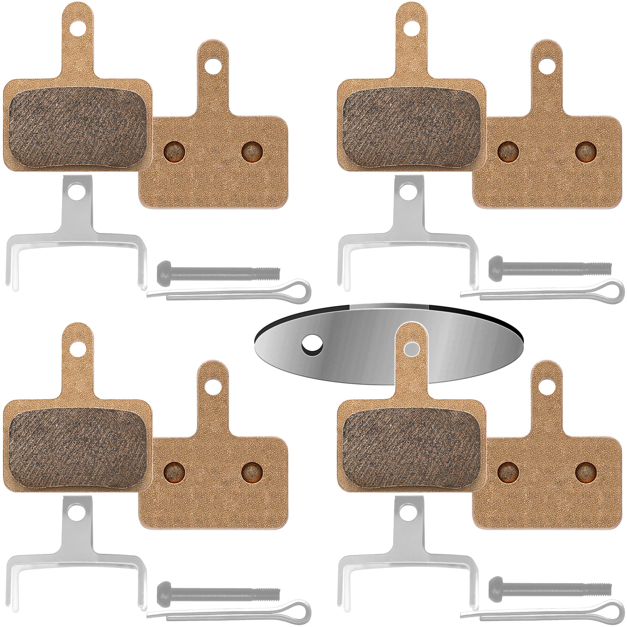 DYISLAND 4 Pairs Bike Brake Pads,Bicycle Disc Brake Pads for TRP Tektro Shimano Deore Br-M575 M525 M515 T615 T675 M505 M395 M375 M315 M355 C501 M495 M486 M485 M475 M465 M447 M446 (Sintered Metal)
