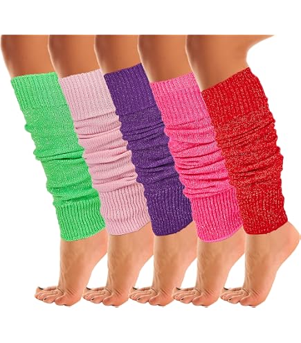 Jambières à Paillettes Scintillantes - Paire, Taille Unique, élastique Large - Pour Déguisement, Danse, Soirée 70's