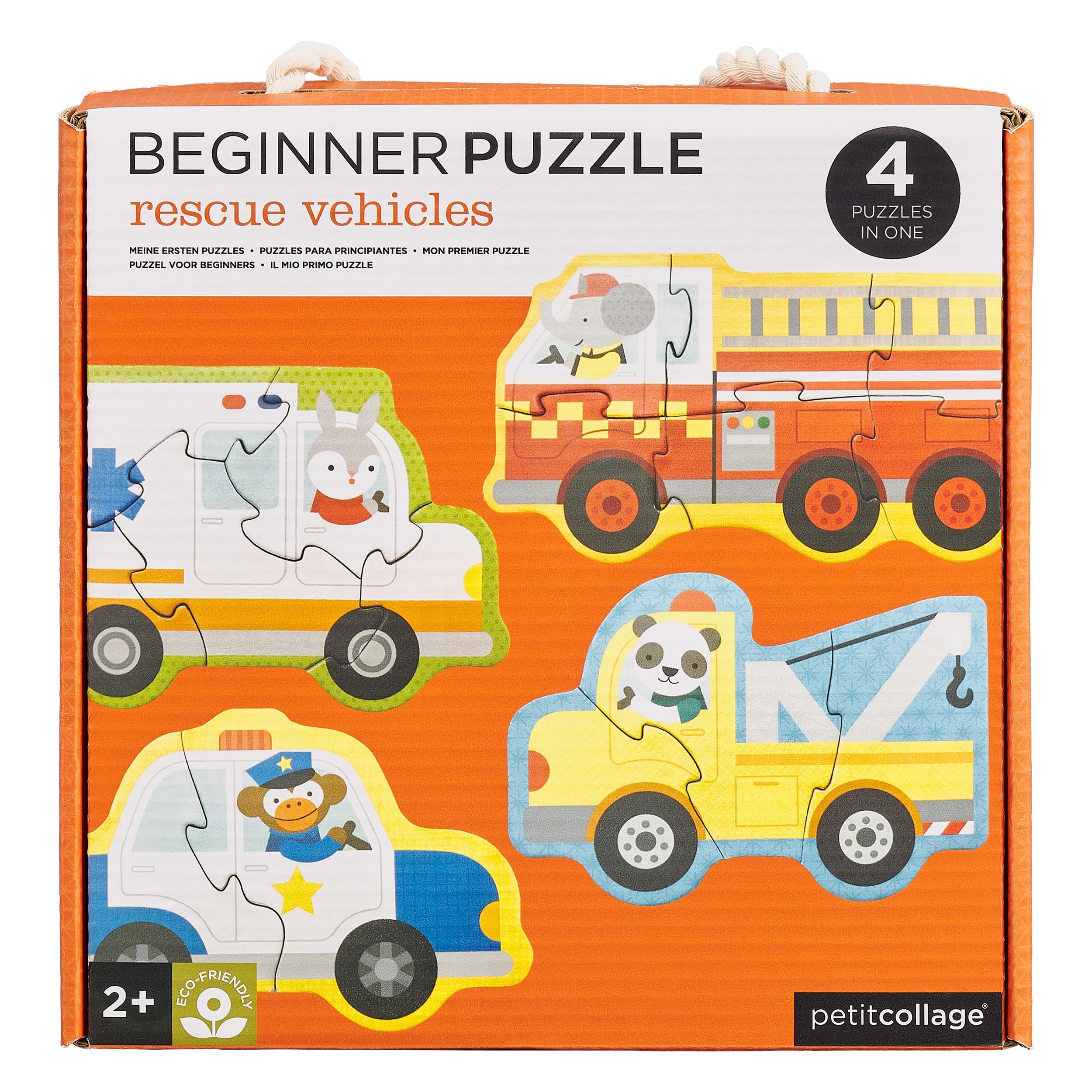 Petit Collage PTC333 Rescue Vehicles Beginner Puzzle Jigsaw, Multi