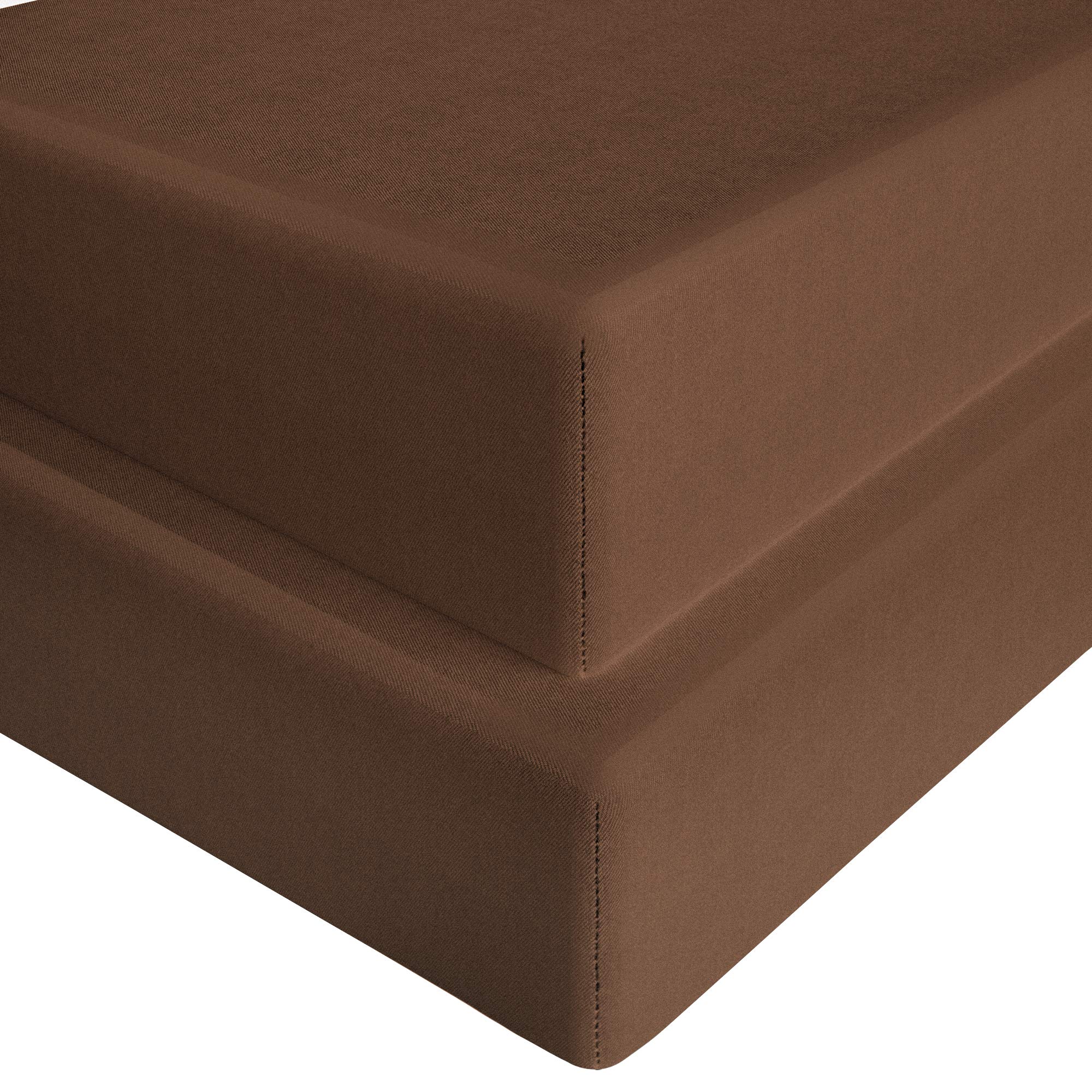 Photo 1 of FLXXIE 2 Pack Microfiber Fitted Crib Sheets, Super Soft and Cozy Toddler Fitted Sheets for Standard Crib and Toddler Mattresses, 28x52, Brown