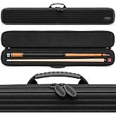 Casemaster Parallax Pool Cue Case, Pool Stick Case, Billiard Cue Bag | Holds 1 Butt And 1 Shaft, 600D Oxford Polyester, Water-Repellent, Foam-Lined Interior, Rubber Handle, Fits Chalk