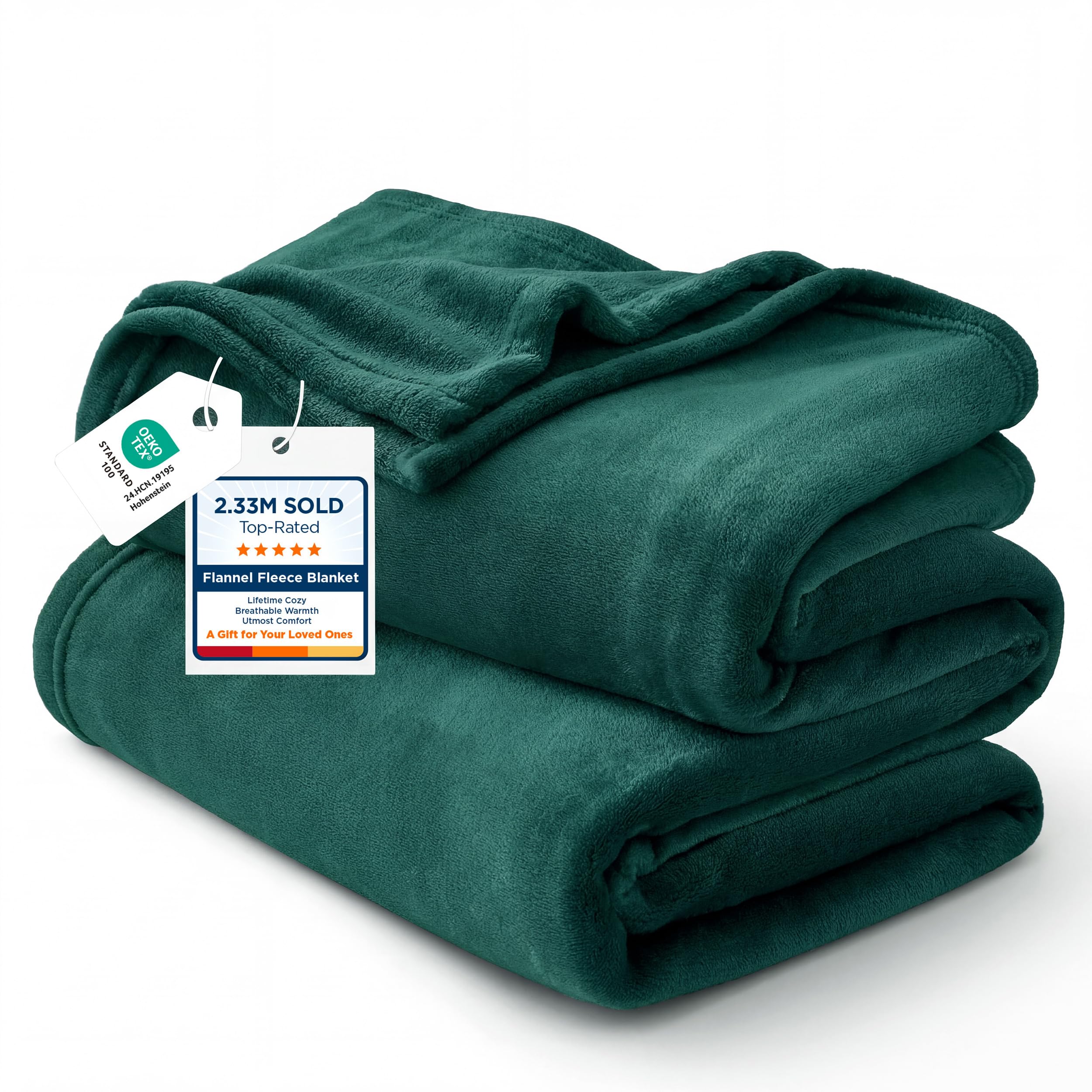 Photo 1 of Bedsure GentleSoft Fleece Blankets Queen Size Emerald Green - Bed Blanket Soft Lightweight Plush Fuzzy Cozy Luxury Microfiber, 90x90 inches