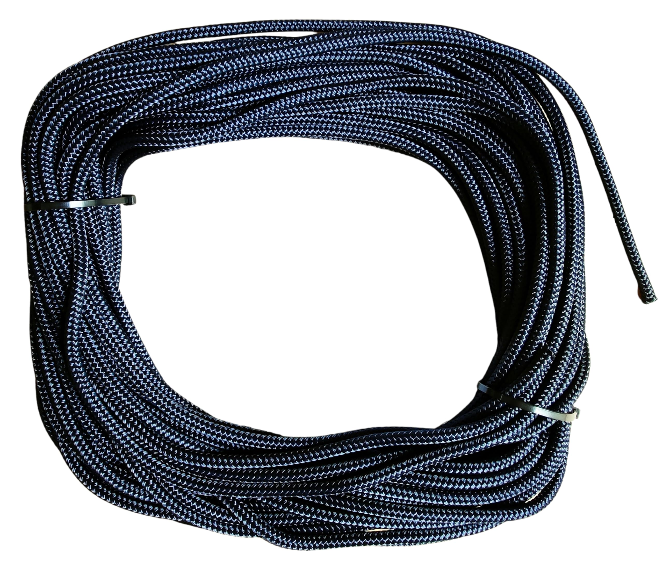 6mm Double-Braided Polyester Rope for Sailing Boating Yachts Dinghies Equestrian Exercise Multi-Use Weather Resistant (Navy, 20 metres)