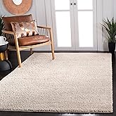 SAFAVIEH August Shag Collection Area Rug - 9' x 12', Beige, Solid Design, Non-Shedding & Easy Care, 1.25-inch Thick Ideal for