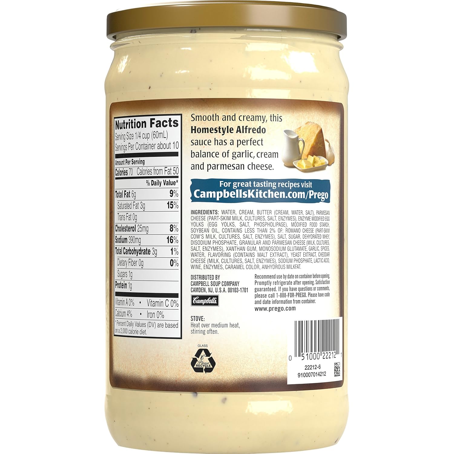 Prego Alfredo Sauce Nutrition Facts Blog Dandk