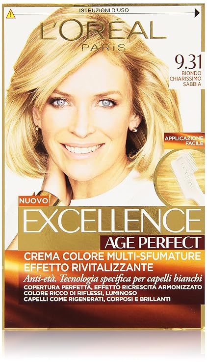 Loréal Paris Excellence Age Perfect Crema Colore Effetto Rivitalizzante 931 Biondo Chiarissimo Sabbia