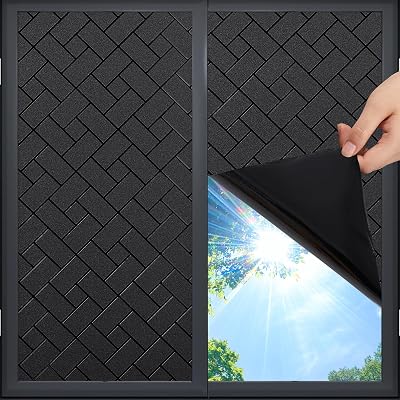 Coavas Blackout Window Film Privacy Frosted 60 x 200cm Self Adhesive