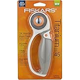 Fiskars 01-005874 Titanium Softgrip Comfort Loop Handle Rotary Cutter, 45mm, Gray