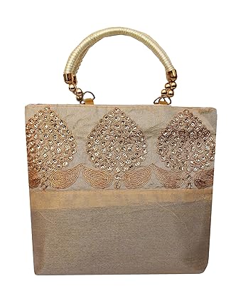 Milans Creation Designer Brocade Mini Handbag Trendy Womens Bag Ideal For Return Gift Ethnic Wedding Tote Bag Fashion
