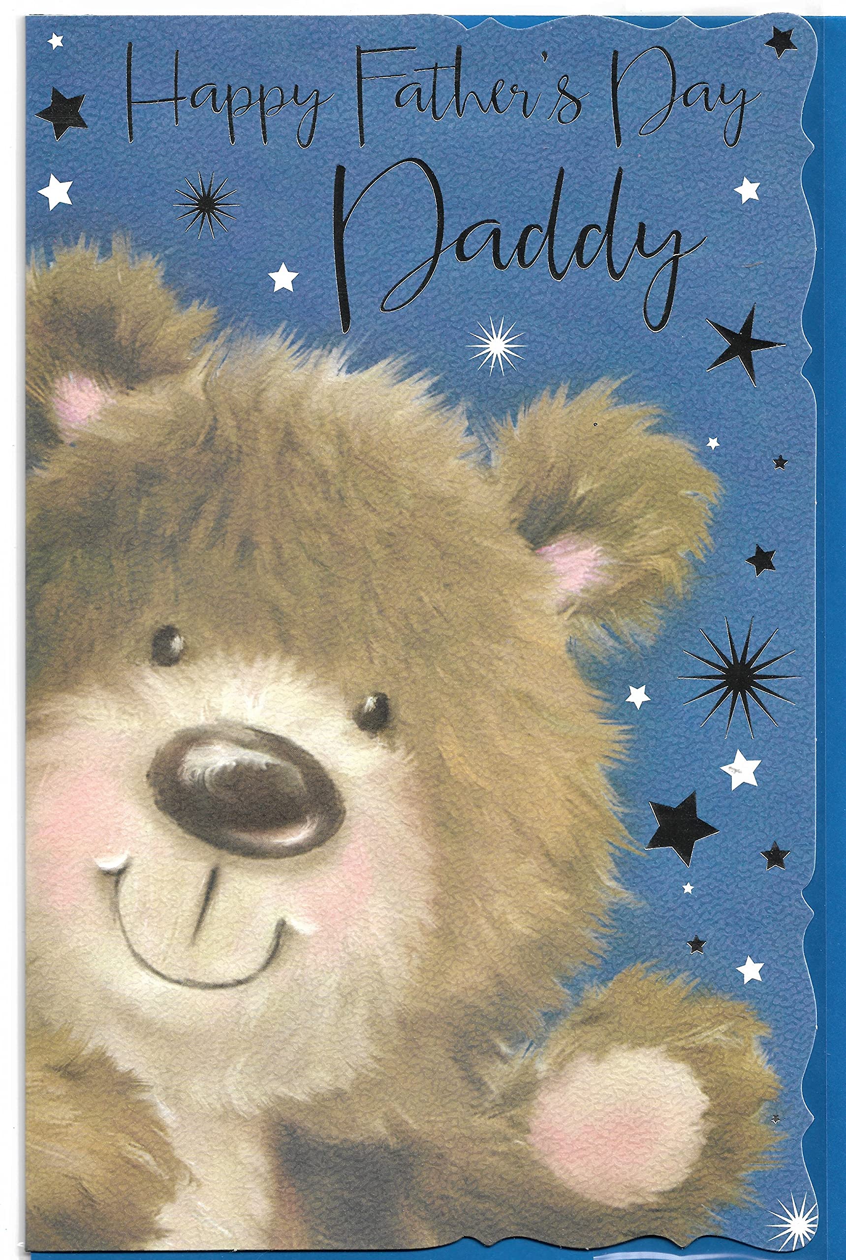 Fathers Day Card for Daddy 17.5 x 27 Cm Happy Father's Day Daddy Large Card with Teddy Design
