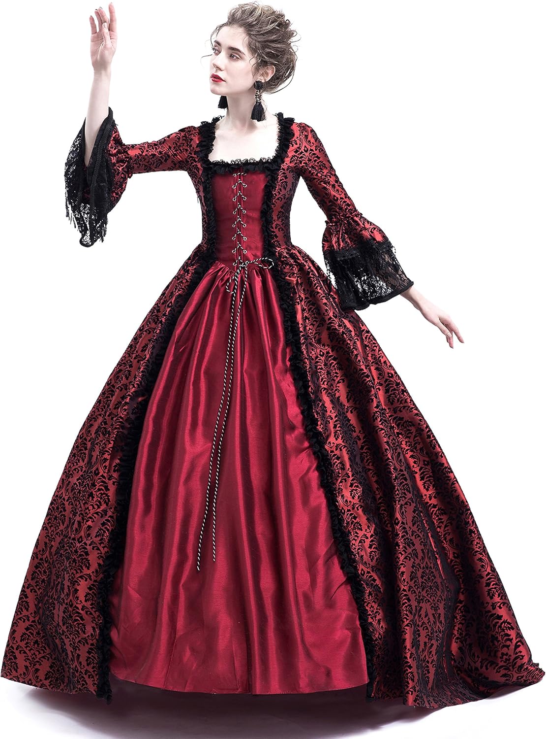 red masquerade dress