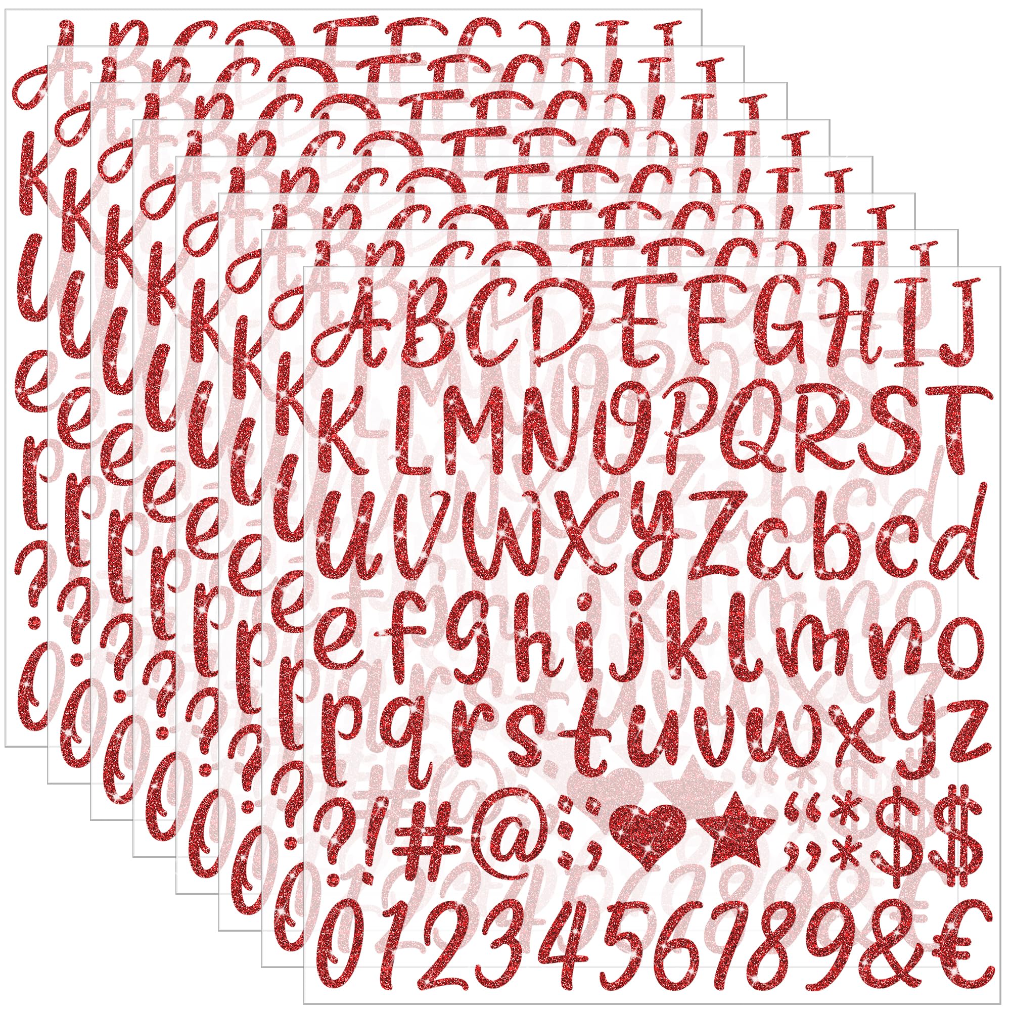 648 PCS Letter Stickers Glitter Alphabet Stickers