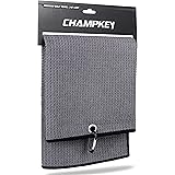 Champkey 16" x 21" Premium Tri-Fold Waffle Golf Towels | Superior Water Absorption and Quick Dry Golf Cleaning Towel
